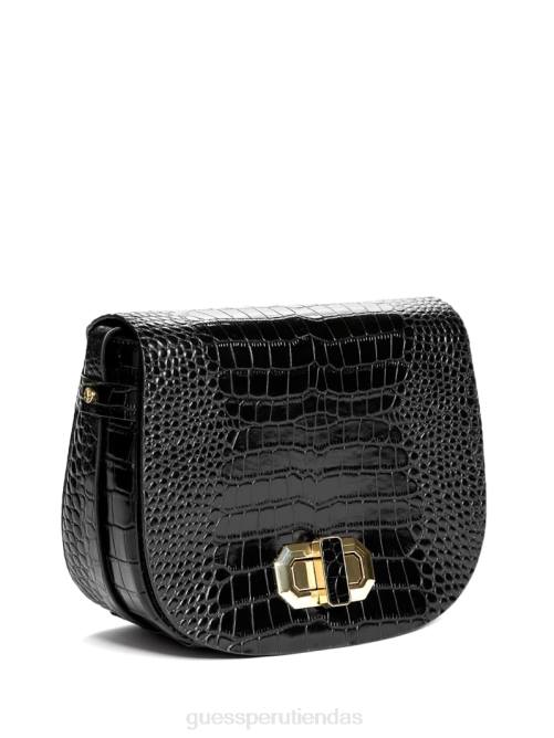 GUESS alforja de cocodrilo mujer 0P8X3324 negro bolsas