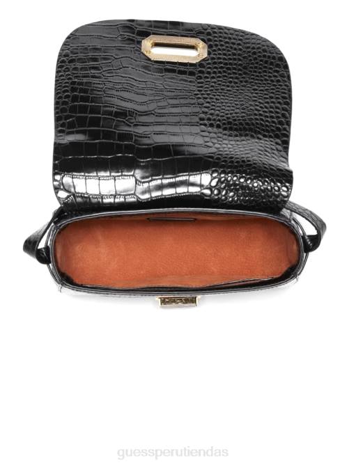 GUESS alforja de cocodrilo mujer 0P8X3324 negro bolsas