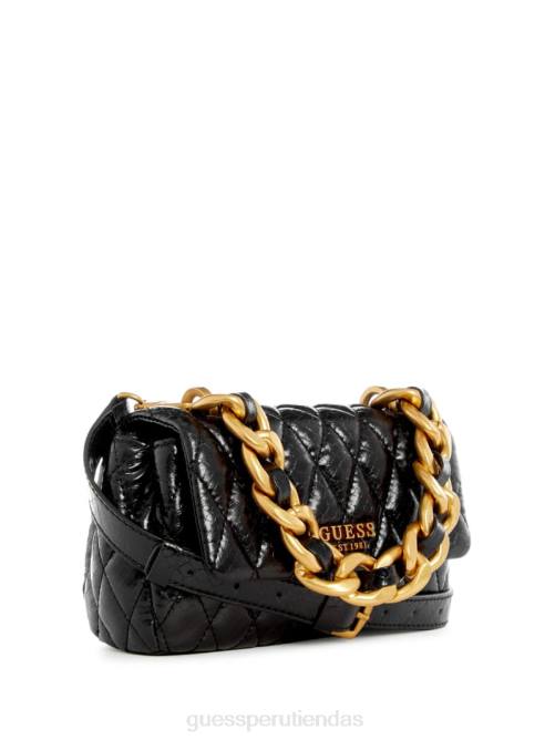 GUESS bandolera Dema mini acolchada mujer 0P8X2798 estampado floral negro bolsas