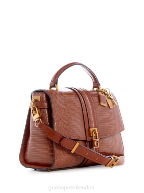 GUESS bandolera Ginevra con asa superior texturizada mujer 0P8X2825 coñac bolsas