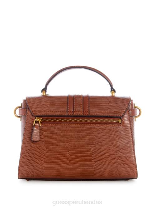 GUESS bandolera Ginevra con asa superior texturizada mujer 0P8X2825 coñac bolsas