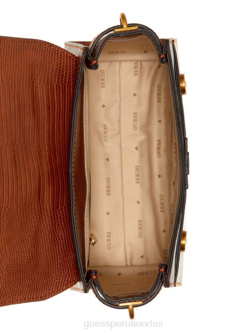 GUESS bandolera Ginevra con asa superior texturizada mujer 0P8X2825 coñac bolsas