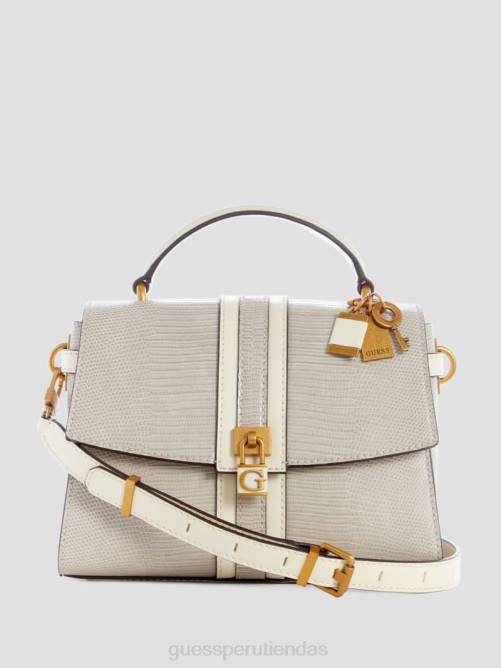 GUESS bandolera Ginevra con asa superior texturizada mujer 0P8X2834 gris pardo bolsas
