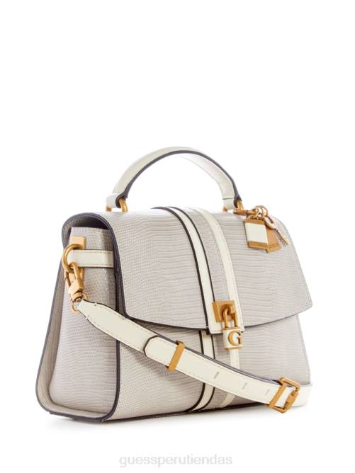 GUESS bandolera Ginevra con asa superior texturizada mujer 0P8X2834 gris pardo bolsas