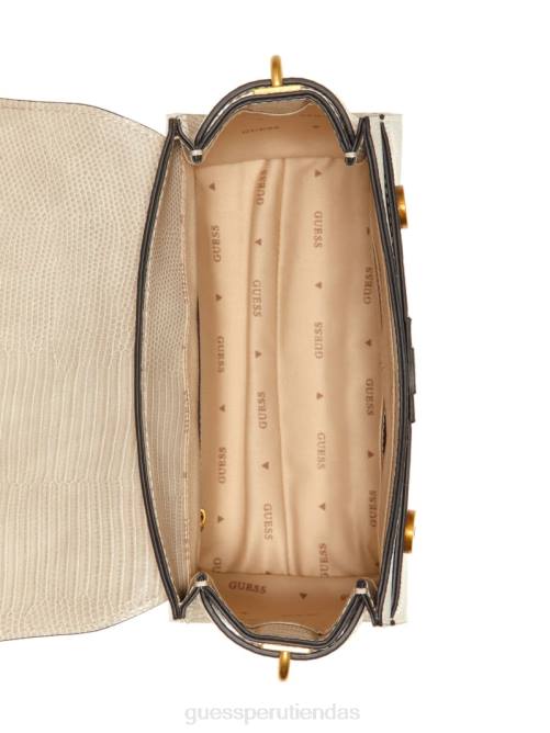 GUESS bandolera Ginevra con asa superior texturizada mujer 0P8X2834 gris pardo bolsas