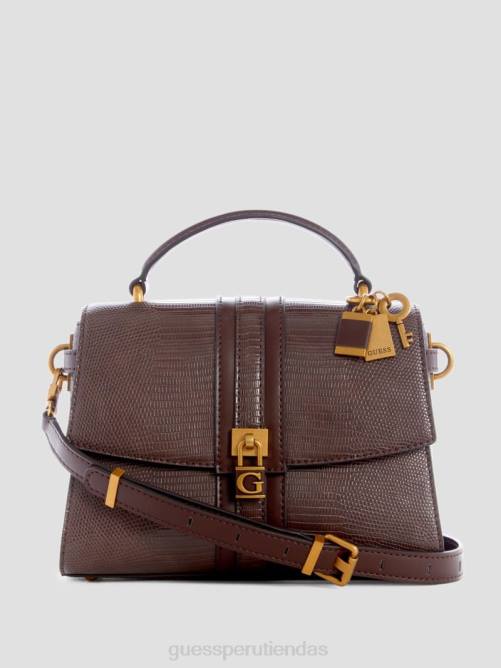 GUESS bandolera Ginevra con asa superior texturizada mujer 0P8X2867 marrón bolsas