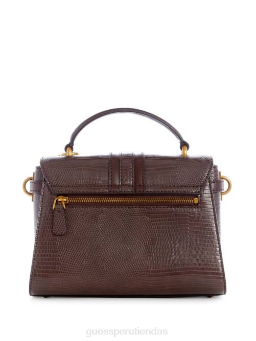 GUESS bandolera Ginevra con asa superior texturizada mujer 0P8X2867 marrón bolsas