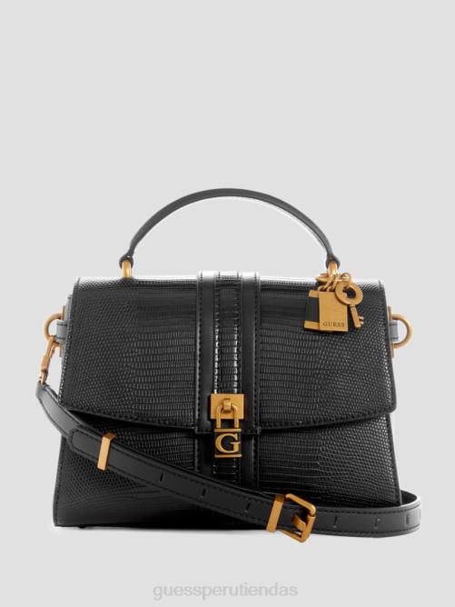 GUESS bandolera Ginevra con asa superior texturizada mujer 0P8X2891 estampado floral negro bolsas