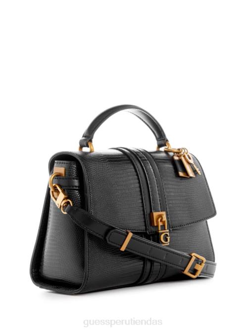 GUESS bandolera Ginevra con asa superior texturizada mujer 0P8X2891 estampado floral negro bolsas