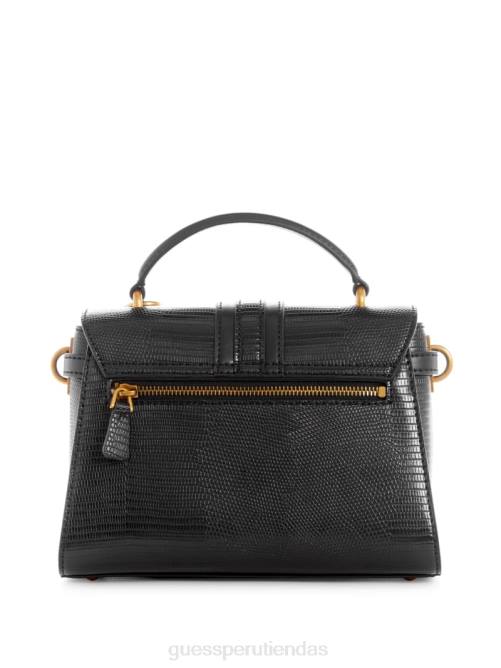 GUESS bandolera Ginevra con asa superior texturizada mujer 0P8X2891 estampado floral negro bolsas