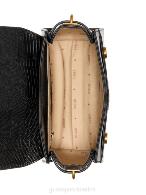 GUESS bandolera Ginevra con asa superior texturizada mujer 0P8X2891 estampado floral negro bolsas