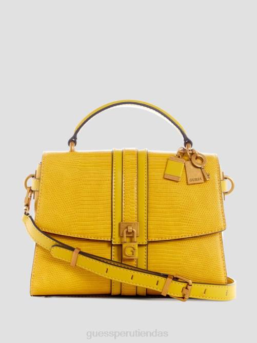 GUESS bandolera Ginevra con asa superior texturizada mujer 0P8X2942 mostaza bolsas