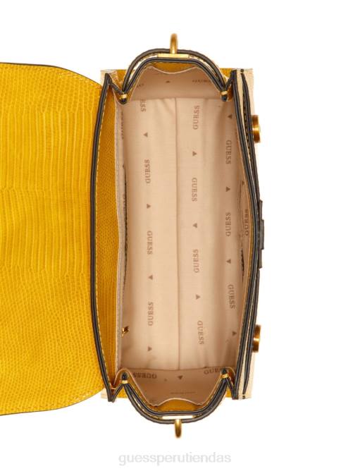 GUESS bandolera Ginevra con asa superior texturizada mujer 0P8X2942 mostaza bolsas