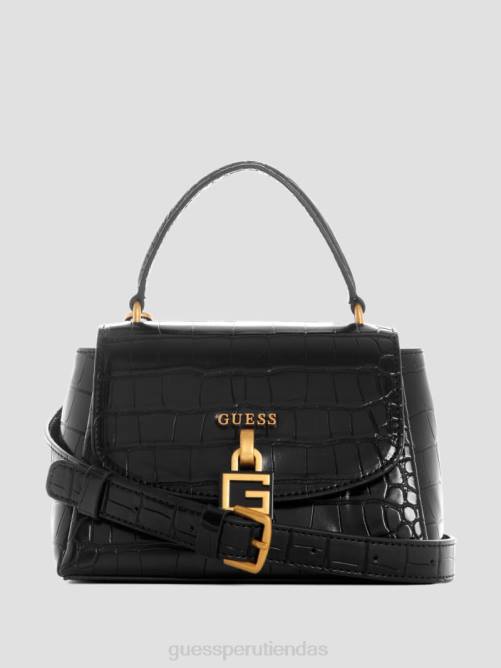 GUESS bandolera Montreal mini con efecto de cocodrilo mujer 0P8X2784 estampado floral negro bolsas
