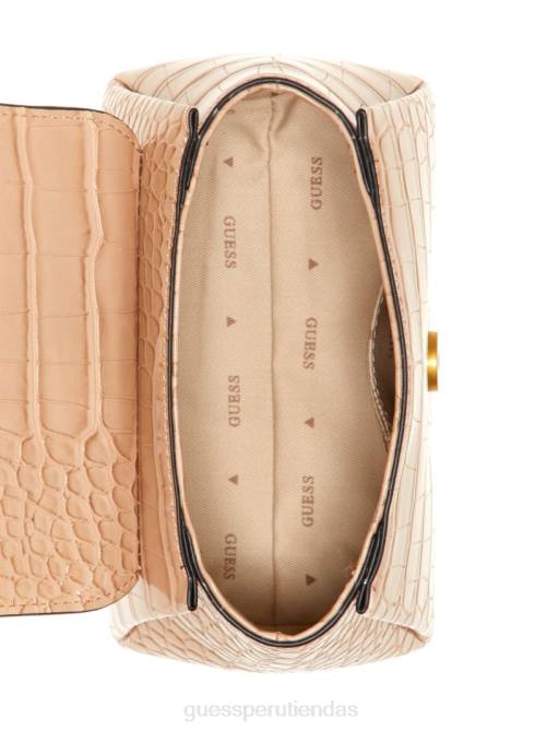GUESS bandolera Montreal mini con efecto de cocodrilo mujer 0P8X2840 gris pardo bolsas
