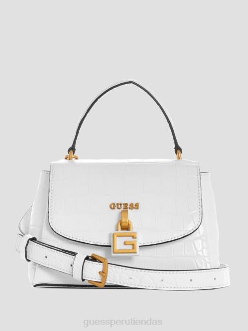 GUESS bandolera Montreal mini con efecto de cocodrilo mujer 0P8X2869 blanco multicolor bolsas