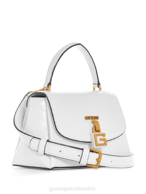 GUESS bandolera Montreal mini con efecto de cocodrilo mujer 0P8X2869 blanco multicolor bolsas
