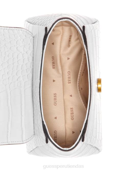 GUESS bandolera Montreal mini con efecto de cocodrilo mujer 0P8X2869 blanco multicolor bolsas