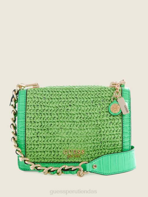 GUESS bandolera abey de paja mujer 0P8X2982 tinte de hilo gris bolsas