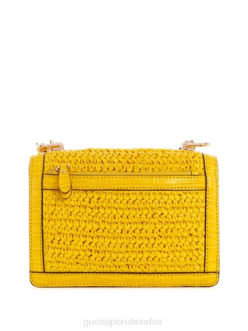 GUESS bandolera abey de paja mujer 0P8X2985 amarillo bolsas