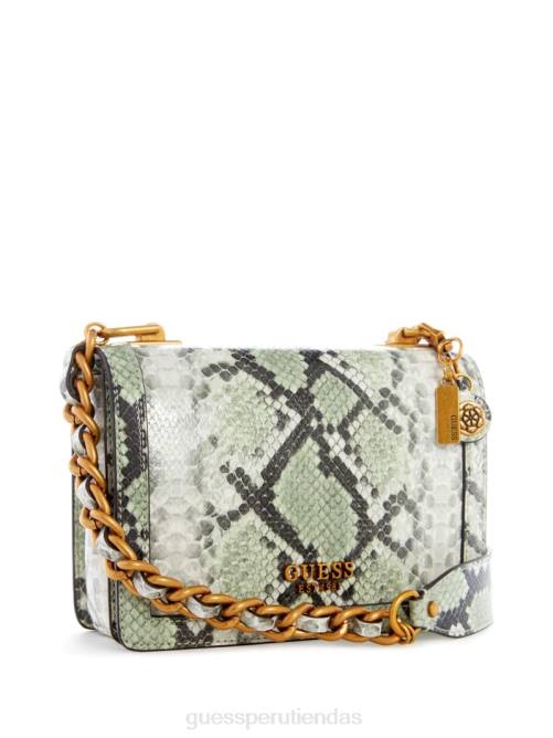 GUESS bandolera abey de pitón mujer 0P8X3326 rocío de mar bolsas