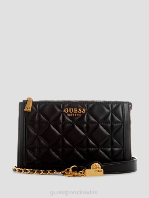 GUESS bandolera acolchada con múltiples compartimentos abey mujer 0P8X2868 estampado floral negro bolsas