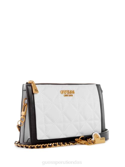 GUESS bandolera acolchada con múltiples compartimentos abey mujer 0P8X2902 blanco multicolor bolsas