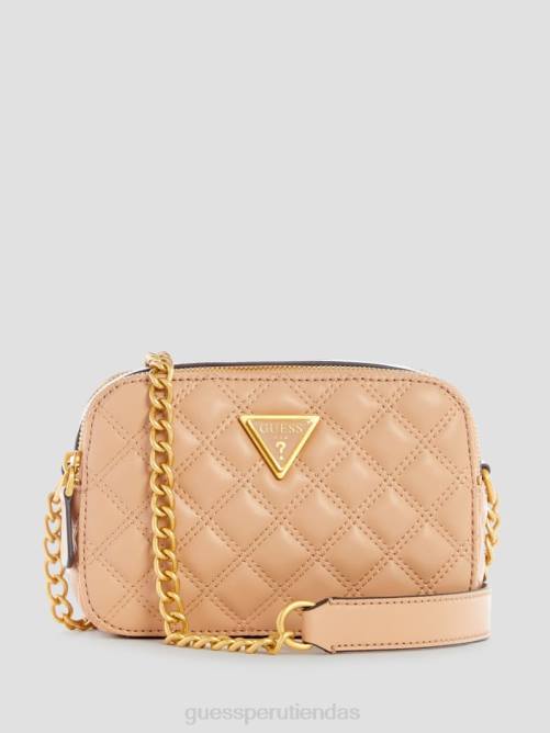 GUESS bandolera acolchada giully mujer 0P8X2875 desbordamiento beige bolsas