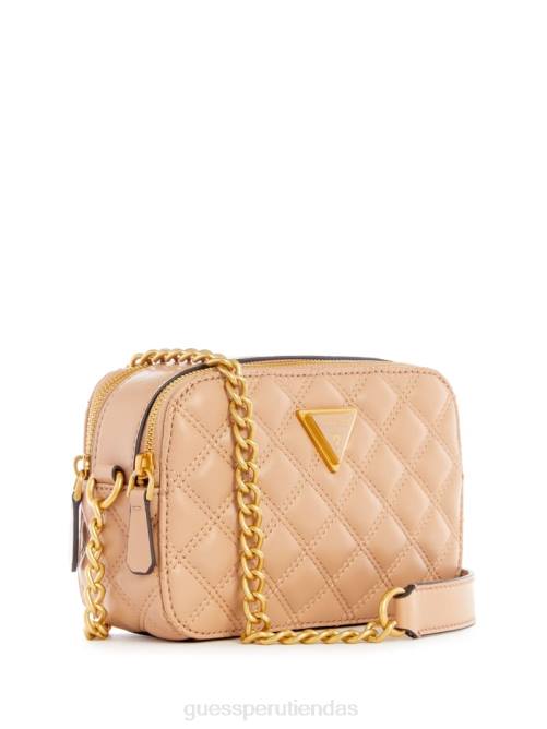 GUESS bandolera acolchada giully mujer 0P8X2875 desbordamiento beige bolsas