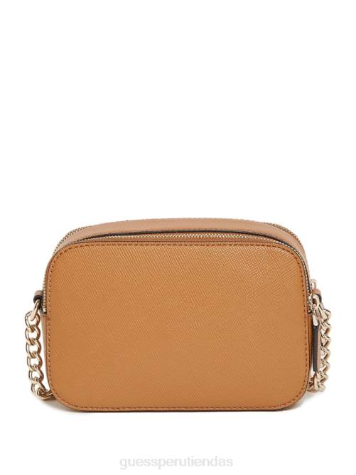 GUESS bandolera cámara noelle mujer 0P8X3030 coñac ligero bolsas
