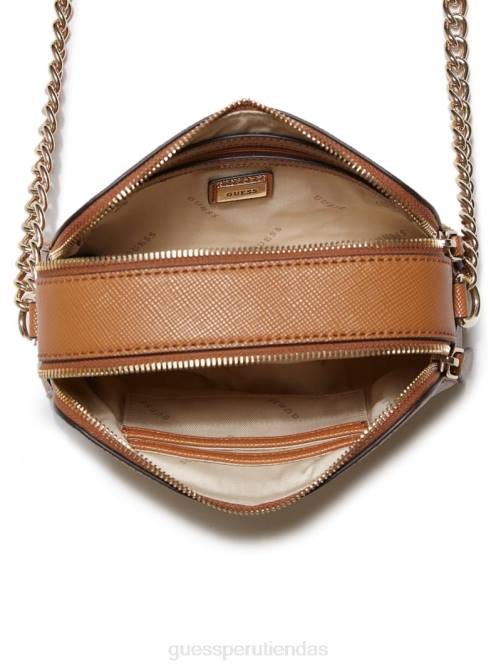 GUESS bandolera cámara noelle mujer 0P8X3030 coñac ligero bolsas