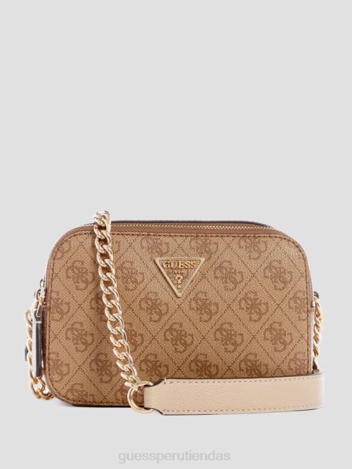 GUESS bandolera con cámara noelle quatto g mujer 0P8X2862 logotipo de café con leche bolsas
