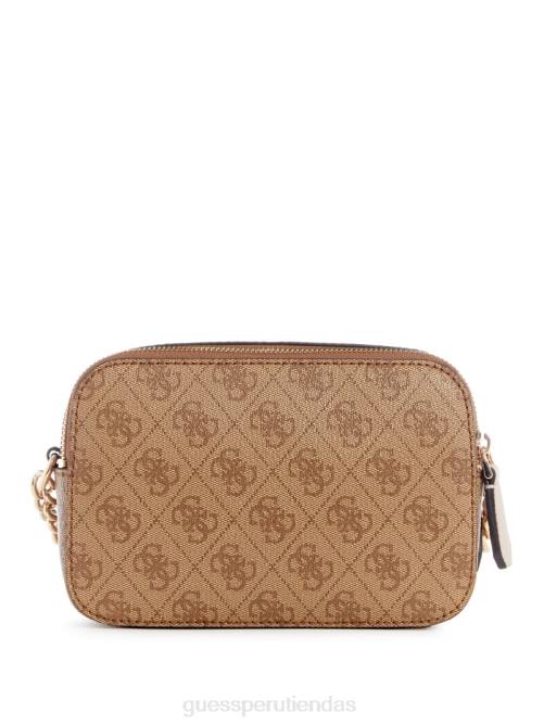 GUESS bandolera con cámara noelle quatto g mujer 0P8X2862 logotipo de café con leche bolsas