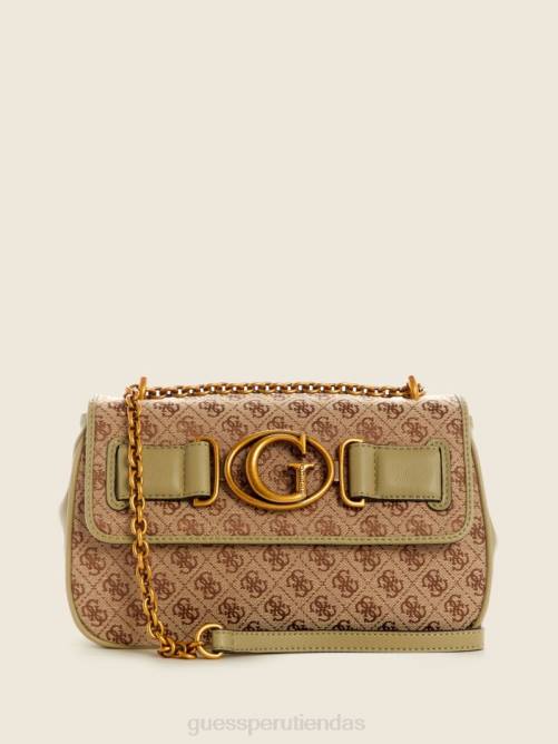 GUESS bandolera convertible aviana mujer 0P8X2957 café con leche/celadón bolsas