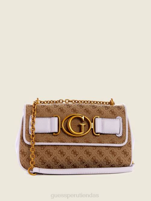 GUESS bandolera convertible aviana mujer 0P8X2991 café con leche/lila bolsas