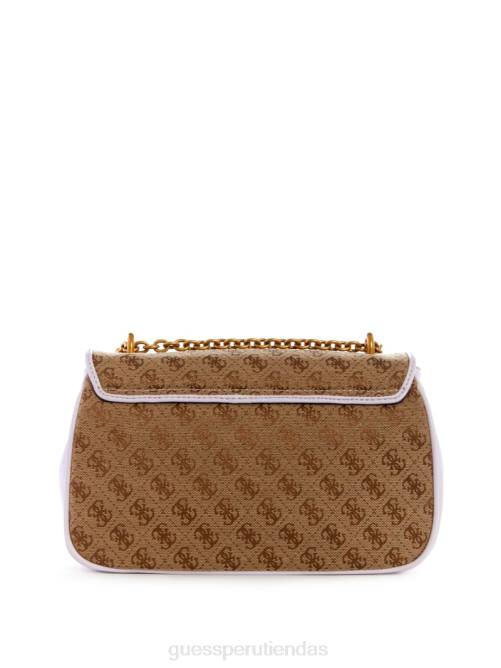 GUESS bandolera convertible aviana mujer 0P8X2991 café con leche/lila bolsas