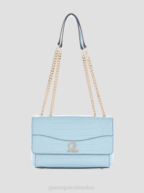 GUESS bandolera convertible de cocodrilo nell mujer 0P8X2854 azul pálido bolsas