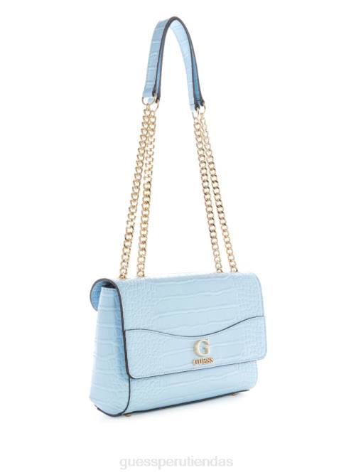 GUESS bandolera convertible de cocodrilo nell mujer 0P8X2854 azul pálido bolsas