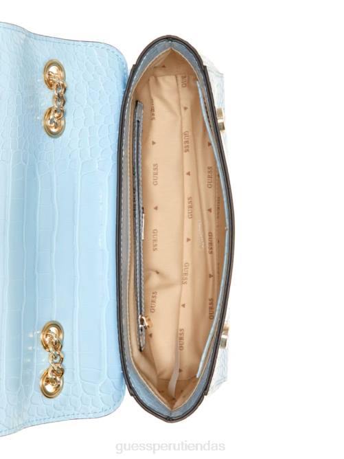 GUESS bandolera convertible de cocodrilo nell mujer 0P8X2854 azul pálido bolsas