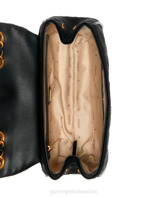 GUESS bandolera convertible de terciopelo inia mujer 0P8X2792 estampado floral negro bolsas