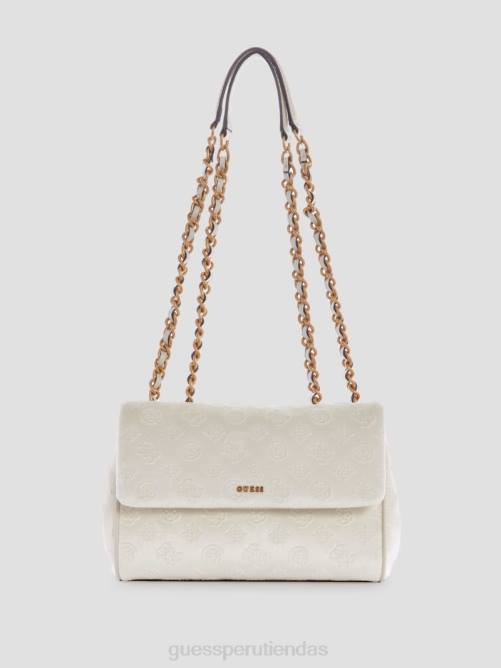 GUESS bandolera convertible de terciopelo inia mujer 0P8X2877 blanco bolsas