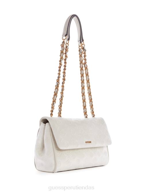GUESS bandolera convertible de terciopelo inia mujer 0P8X2877 blanco bolsas