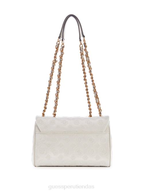GUESS bandolera convertible de terciopelo inia mujer 0P8X2877 blanco bolsas