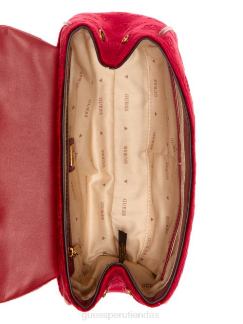 GUESS bandolera convertible de terciopelo inia mujer 0P8X2887 rojo remolacha bolsas
