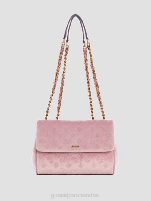 GUESS bandolera convertible de terciopelo inia mujer 0P8X2901 Rosa Rosa bolsas