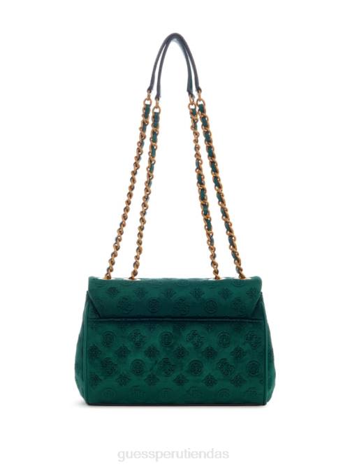 GUESS bandolera convertible de terciopelo inia mujer 0P8X2938 verde bolsas