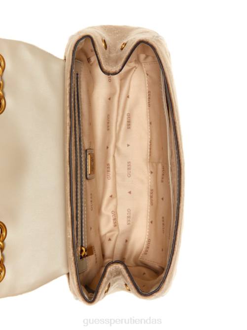GUESS bandolera convertible de terciopelo inia mujer 0P8X2961 tiza bolsas