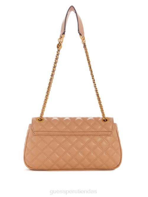 GUESS bandolera convertible giully acolchada mujer 0P8X2885 desbordamiento beige bolsas