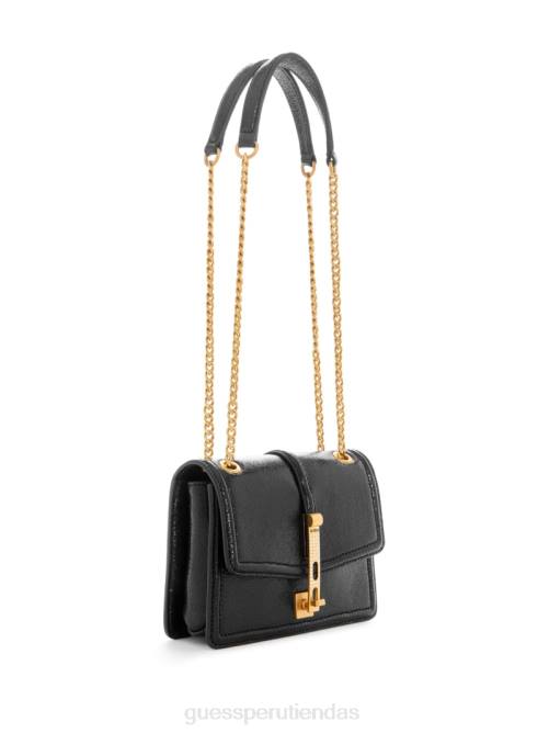 GUESS bandolera convertible mini con glamour dorado mujer 0P8X2920 estampado floral negro bolsas