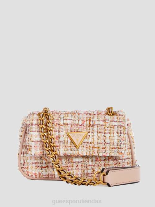 GUESS bandolera convertible mini giully tweed mujer 0P8X2833 áspid verde bolsas